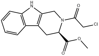 Methyl (3R)-2-(chloroacetyl)-2,3,4,9-tetrahydro-1H-beta-carboline-3-carboxylate Struktur