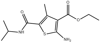 Ethyl 2-amino-5-[(isopropylamino)carbonyl]-4-methylthiophene-3-carboxylate Struktur