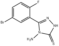 4-Amino-5-(5-bromo-2-fluorophenyl)-4H-1,2,4-triazole-3-thiol Struktur