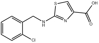 2-[(2-Chlorobenzyl)amino]-1,3-thiazole-4-carboxylic acid Struktur