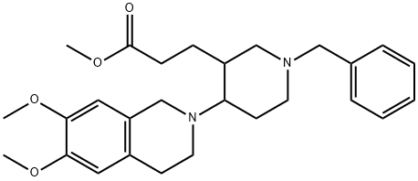 Methyl 3-[1-benzyl-4-(6,7-dimethoxy-3,4-dihydro-isoquinolin-2(1H)-yl)piperidin-3-yl]propanoate Struktur