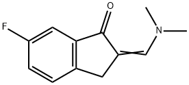 2-[(Dimethylamino)methylene]-6-fluoroindan-1-one Struktur