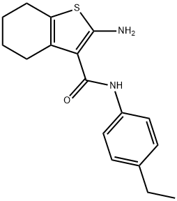 2-AMINO-N-(4-ETHYLPHENYL)-4,5,6,7-TETRAHYDRO-1-BENZOTHIOPHENE-3-CARBOXAMIDE Struktur