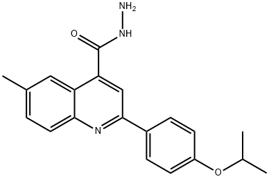 2-(4-ISOPROPOXYPHENYL)-6-METHYLQUINOLINE-4-CARBOHYDRAZIDE Struktur