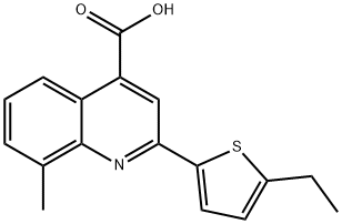 2-(5-ETHYLTHIEN-2-YL)-8-METHYLQUINOLINE-4-CARBOXYLIC ACID Struktur