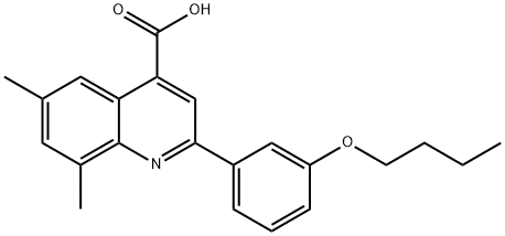 2-(3-BUTOXYPHENYL)-6,8-DIMETHYLQUINOLINE-4-CARBOXYLIC ACID Struktur