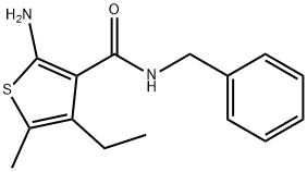 2-AMINO-N-BENZYL-4-ETHYL-5-METHYLTHIOPHENE-3-CARBOXAMIDE Struktur