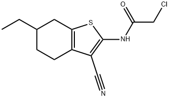 2-CHLORO-N-(3-CYANO-6-ETHYL-4,5,6,7-TETRAHYDRO-1-BENZOTHIEN-2-YL)ACETAMIDE Struktur