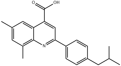 2-(4-ISOBUTYLPHENYL)-6,8-DIMETHYLQUINOLINE-4-CARBOXYLIC ACID Struktur