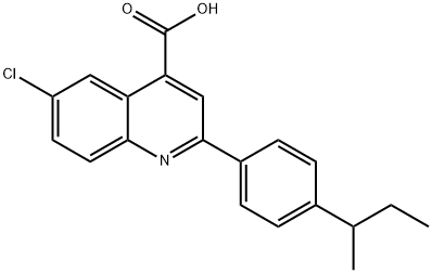 2-(4-SEC-BUTYLPHENYL)-6-CHLOROQUINOLINE-4-CARBOXYLIC ACID Struktur