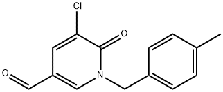 5-chloro-1-(4-methylbenzyl)-6-oxo-1,6-dihydro-3-pyridinecarbaldehyde Struktur