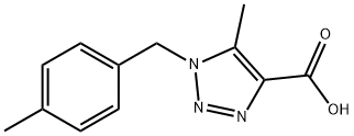 5-methyl-1-(4-methylbenzyl)-1H-1,2,3-triazole-4-carboxylic acid Struktur