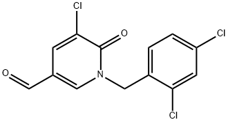 5-chloro-1-(2,4-dichlorobenzyl)-6-oxo-1,6-dihydro-3-pyridinecarbaldehyde Struktur