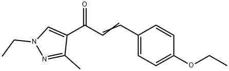 (2E)-3-(4-Ethoxyphenyl)-1-(1-ethyl-3-methyl-1H-pyrazol-4-yl)prop-2-en-1-one Struktur