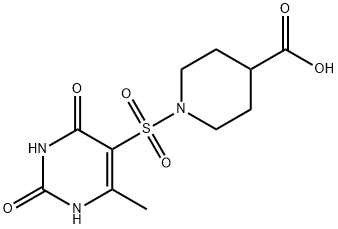 1-[(6-Methyl-2,4-dioxo-1,2,3,4-tetrahydropyrimidin-5-yl)sulfonyl]piperidine-4-car Struktur