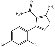 2-Amino-4-(2,4-dichlorophenyl)thiophene-3-carboxamide Struktur