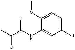 2-Chloro-N-(5-chloro-2-methoxyphenyl)propanamide Struktur