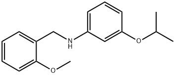 3-Isopropoxy-N-(2-methoxybenzyl)aniline Struktur