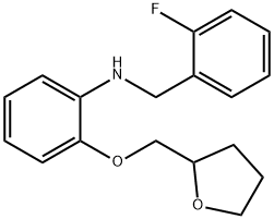 N-(2-Fluorobenzyl)-2-(tetrahydro-2-furanylmethoxy)aniline Struktur