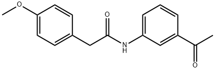 N-(3-Acetylphenyl)-2-(4-methoxyphenyl)acetamide Struktur