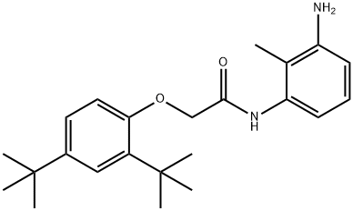 N-(3-Amino-2-methylphenyl)-2-[2,4-di(tert-butyl)-phenoxy]acetamide Struktur