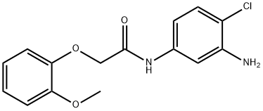 N-(3-Amino-4-chlorophenyl)-2-(2-methoxyphenoxy)-acetamide Struktur