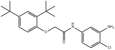 N-(3-Amino-4-chlorophenyl)-2-[2,4-di(tert-butyl)-phenoxy]acetamide Struktur