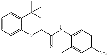 N-(4-Amino-2-methylphenyl)-2-[2-(tert-butyl)-phenoxy]acetamide Struktur