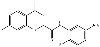 N-(5-Amino-2-fluorophenyl)-2-(2-isopropyl-5-methylphenoxy)acetamide Struktur