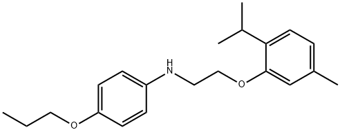 N-[2-(2-Isopropyl-5-methylphenoxy)ethyl]-4-propoxyaniline Struktur