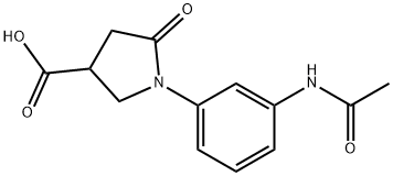 1-[3-(acetylamino)phenyl]-5-oxopyrrolidine-3-carboxylic acid Struktur