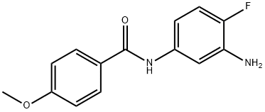 N-(3-amino-4-fluorophenyl)-4-methoxybenzamide Struktur