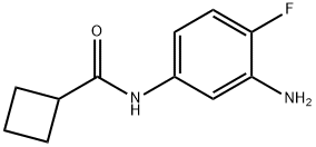 N-(3-amino-4-fluorophenyl)cyclobutanecarboxamide Struktur