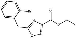 Ethyl  5-(2-Bromobenzyl)-1,2,4-oxadiazole-3-carboxylate Struktur