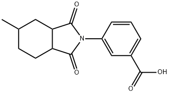 3-(5-methyl-1,3-dioxooctahydro-2H-isoindol-2-yl)benzoic acid Struktur