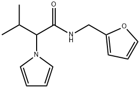 N-(2-furylmethyl)-3-methyl-2-(1H-pyrrol-1-yl)butanamide Struktur