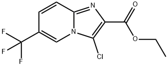 ethyl 3-chloro-6-(trifluoromethyl)imidazo[1,2-a]pyridine-2-carboxylate Struktur