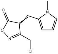 (4E)-3-(chloromethyl)-4-[(1-methyl-1H-pyrrol-2-yl)methylene]isoxazol-5(4H)-one Struktur