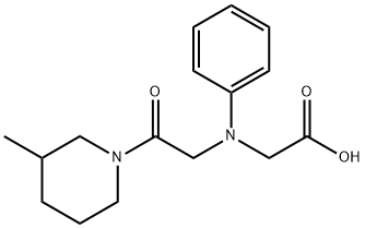 [[2-(3-methylpiperidin-1-yl)-2-oxoethyl](phenyl)amino]acetic acid Struktur