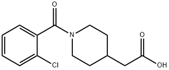 [1-(2-chlorobenzoyl)piperidin-4-yl]acetic acid Struktur