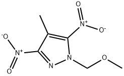 1-(methoxymethyl)-4-methyl-3,5-dinitro-1H-pyrazole Struktur