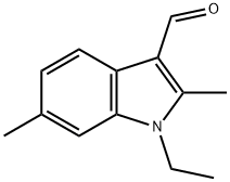 1-ethyl-2,6-dimethyl-1H-indole-3-carbaldehyde Struktur