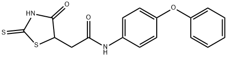 2-(2-mercapto-4-oxo-4,5-dihydro-1,3-thiazol-5-yl)-N-(4-phenoxyphenyl)acetamide Struktur