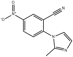 2-(2-methyl-1H-imidazol-1-yl)-5-nitrobenzonitrile Struktur