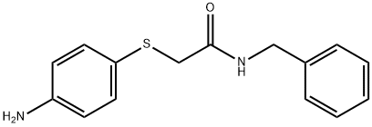 2-[(4-aminophenyl)thio]-N-benzylacetamide Struktur