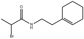 2-bromo-N-(2-cyclohex-1-en-1-ylethyl)propanamide Struktur