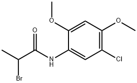 2-bromo-N-(5-chloro-2,4-dimethoxyphenyl)propanamide Struktur