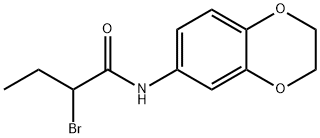 2-bromo-N-2,3-dihydro-1,4-benzodioxin-6-ylbutanamide Struktur