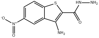 3-amino-5-nitro-1-benzothiophene-2-carbohydrazide Struktur