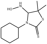 3-cyclohexyl-4-(hydroxyamino)-5,5-dimethyl-1,3-thiazolidine-2-thione Struktur